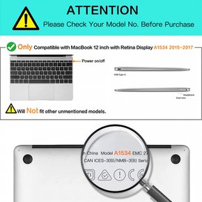 MOSISO MacBook 12 Retina display A1534 2017 2016 2015 적용 모델 인치 포함 전용 플라스틱