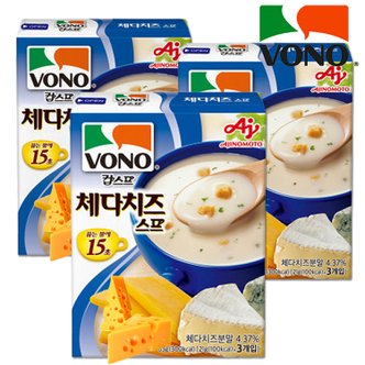 농심 보노 체다치즈 스프 3입  x 3케이스 / 간편한아침식사