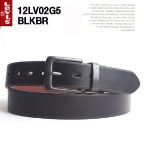양면벨트 12LV02G5 블랙/브라운 폭좁은 벨트