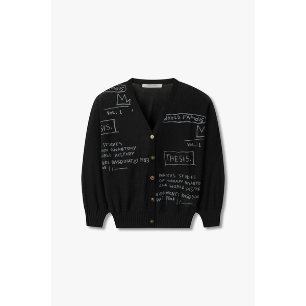 [BASQUIAT] 그래픽 브이넥 니트 가디건 7125250185199
