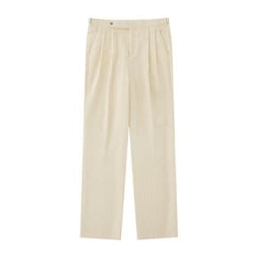 Corduroy adjust 2Pleats relaxed Trousers (Ecru)