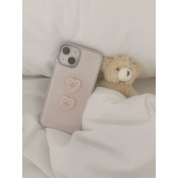 Pink Dot Button Case