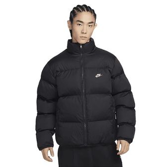 나이키 매장정품 나이키 NIKE 스포츠웨어 클럽 남성 패딩 재킷 - 블랙화이트 FB7369-010 1642234