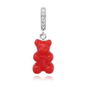 NOSTALGIA BEAR-SANGRIA-PAVE CONNECTOR SILVER 여성참