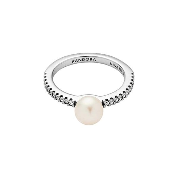 판도라 193158C01 트리티드 프레쉬워터 컬처드 펄 앤 파베 오픈 반지