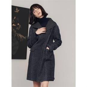 HIGH NECK HIDE BUTTON COAT (S1984693)