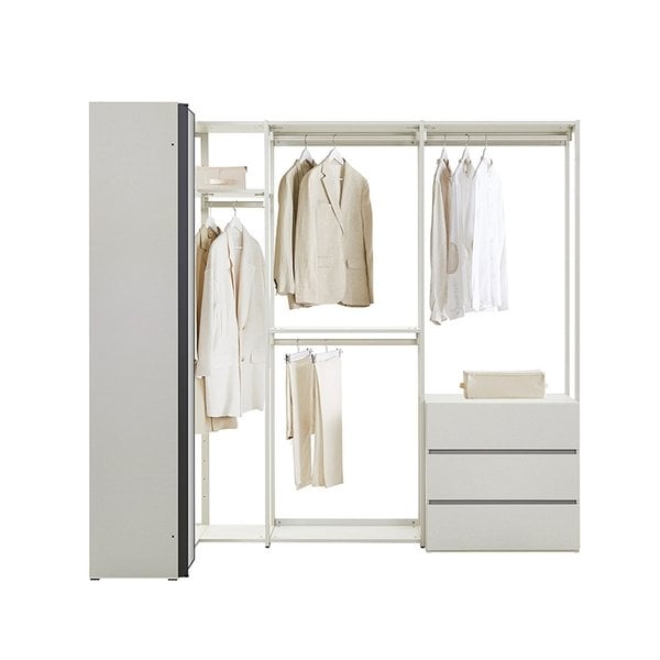 뉴로브 에센셜 드레스룸세트 113  231cm 서랍 거울형