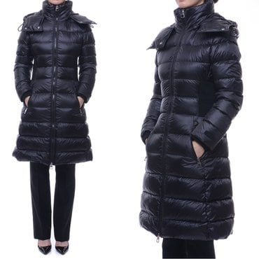 버버리 20FW 여성 디태처블 후드 롱패딩 (8036140_BLACK_20F)