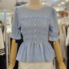 노원점 진주버튼 스모킹 블라우스 L262UBL665