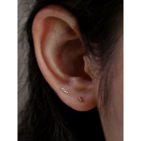 14K gold cubic bar mini earring