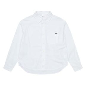 여아 라벨 포인트 오버핏 셔츠 22P0381 WT_P421960382