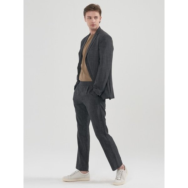[M~5XL]린넨라이크 루즈핏 셋업 블레이저_카키