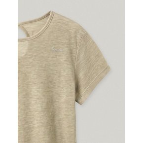 HAN SHEER CAP SLEEVE T-SHIRT (BEIGE)