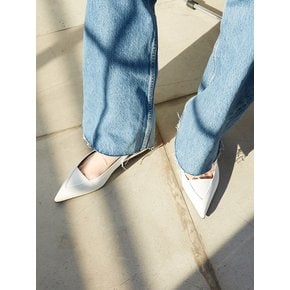 Nana Slingback Flats Leather White