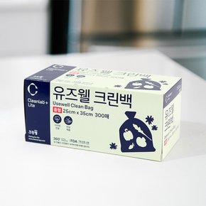 크린랩 유즈웰 주방 일회용품 위생백 크린백 25x35 300매