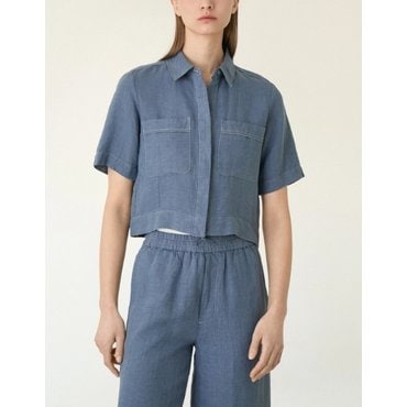 DKNY 시즌오프30%린넨 크로스다이 셔츠 (DW2F3WBL042C)