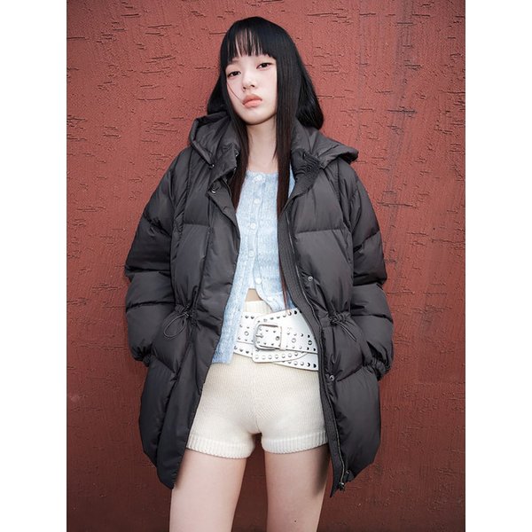 Hooded Midi Puffer Down  Ash (KE5Y38M014)