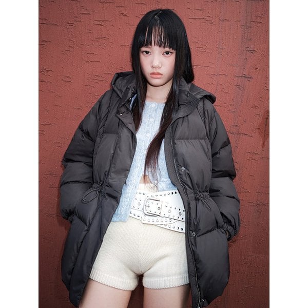 Hooded Midi Puffer Down  Ash (KE5Y38M014)