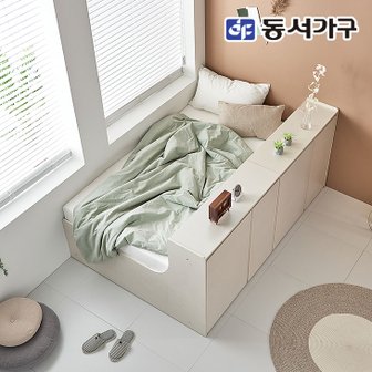 동서가구 네오 스누피 옷장 수납 겸용 파티션 슈퍼싱글 침대 본넬매트 NEO840