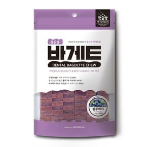 강아지 애견 치석제거 덴탈 바게트 블루베리 6P