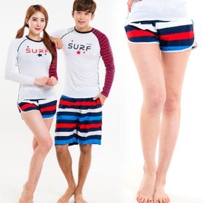 남녀 비치바지 보드숏바지 커플 비치바지 프랑스네이비