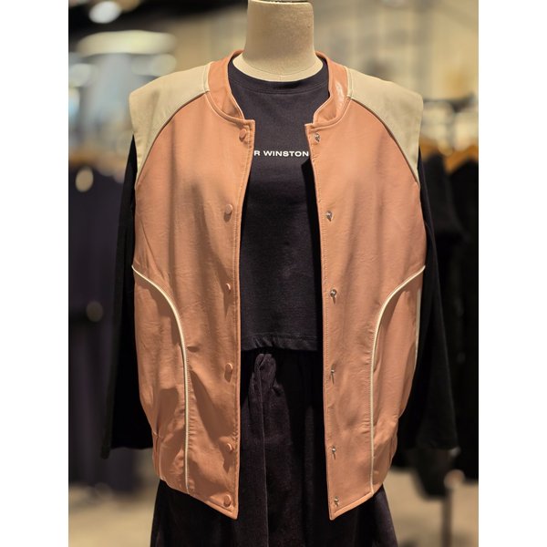 [파주점] 랩 배색포인트 레더 베스트 AQ1LZ260