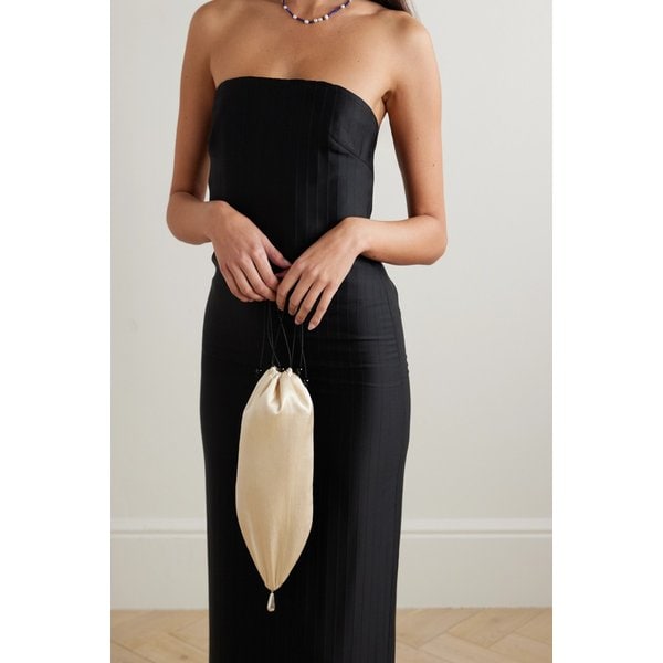 티어드롭 장식 새틴 드로우스트링 파우치 46376663162958540