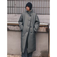 THINSULATE PADDED COLLARLESS LONG COAT