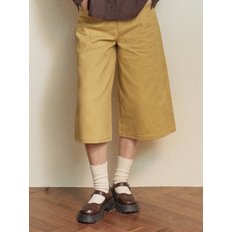 W BERMUDA CROP PANTS [MUSTARD]