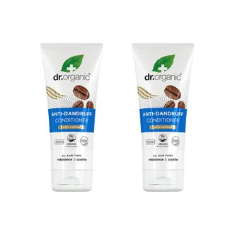  Dr. Organic 닥터오가닉 안티단드러프 샴푸 위드 커피 200ml 2팩