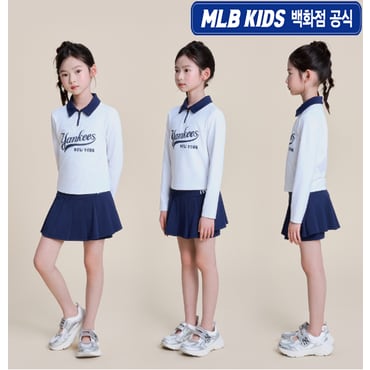 MLB키즈 (백화점공식)  25SS 바시티 여아 래쉬가드 스커트 세트 7FSWV2453-50NYS