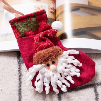 플라워트리 따뜻한 산타양말 16cm 트리 크리스마스 장식 TROMCG