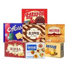 사무실에서 먹기좋은 대용량 과자 7종 / 빅파이 에이스 쵸코하임 버터와플 쿠크다스화이트 아이비 버터링