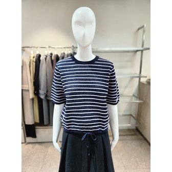 NICE CLAUP [여주점] [나이스클랍] 밑단 스트링 스트라이프 니트 A262PWK402