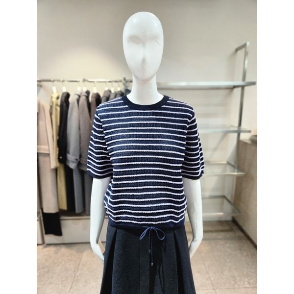 [여주점] [나이스클랍] 밑단 스트링 스트라이프 니트 A262PWK402