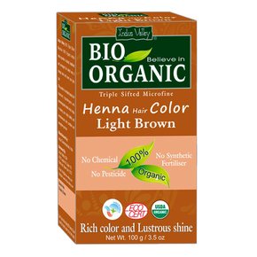 바이오 오가닉 내추럴 헤나 파우더 천연 염색 Light Brown 라이트 브라운 100g