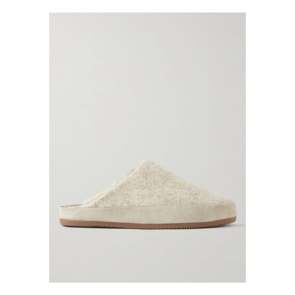 물로 스웨이드 트림 시어링 라이닝 울 슬리퍼 1647597322878007