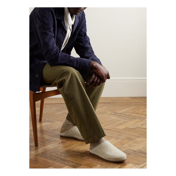 물로 스웨이드 트림 시어링 라이닝 울 슬리퍼 1647597322878007