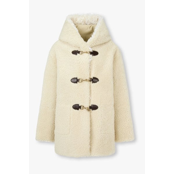 세미 컬리 후드 무스탕 점퍼 7115475Y02104