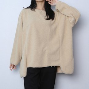 양털 원마일 절개 언발 긴팔 티셔츠