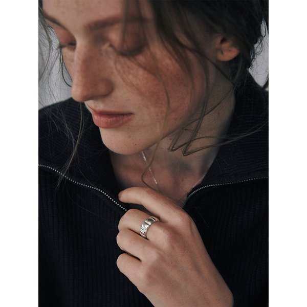 [925 silver] Cinq.silver.235 / bomber ring