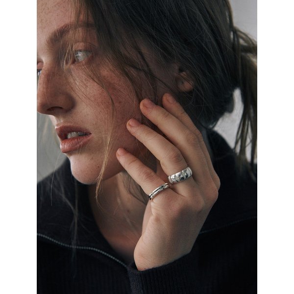 [925 silver] Cinq.silver.235 / bomber ring