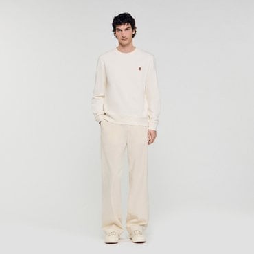 산드로옴므 [SANDRO HOMME] 로고 패치 스웨트 셔츠 SH25A3MREM291