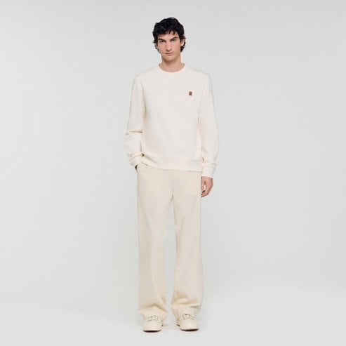 산드로옴므 [SANDRO HOMME] 로고 패치 스웨트 셔츠 SH25A3MREM291