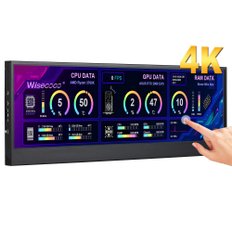 wisecoco 14 4K UHD IPS 3840x1100 PC CPU RAM HDD HDMI 10 60 Hz 인치 바 타입 액정 모니터