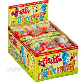 이프루티 감자튀김 모양 사워 과일맛 구미 캔디 48팩 744g E.FRUTTI GUMMI SOUR FRUITY FRIES