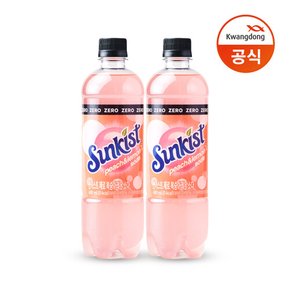 썬키스트 제로 복숭아레몬 소다 600ML 12개