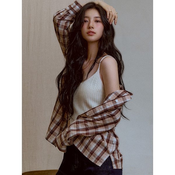 [SUZY] 체크 셔츠 MP3W2294