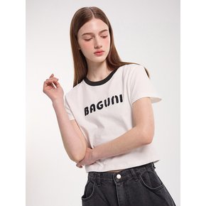 Embroidered Crop T-shirt (2color)