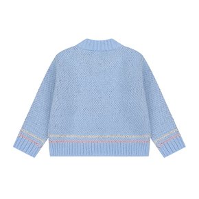 여아 겨울 데일리 연블루 토끼 니트 집업 가디건 Q55DBW031